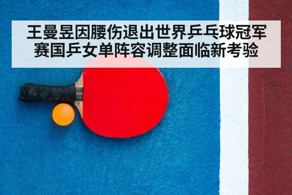 王曼昱因腰伤退出世界乒乓球冠军赛国乒女单阵容调整面临新考验